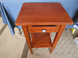 lot 249 image: Occasional table with drawer, 17Wx...