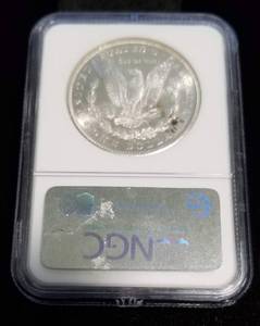 lot 02 image: 1886-S MORGAN SILVER DOLLAR MS63 NGC