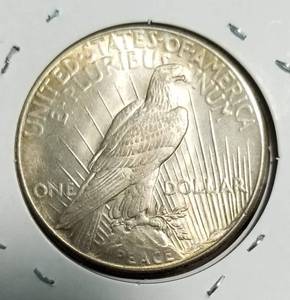lot 18 image: 1925 PEACE SILVER DOLLAR BU