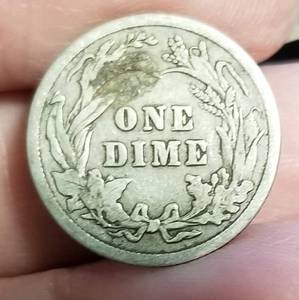 lot 21 image: 1916 BARBER SILVER DIME
