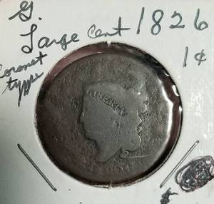 lot 24 image: 1826 US MATRON HEAD LARGE CENT