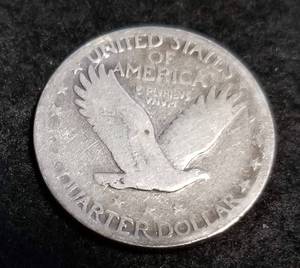 lot 25 image: 1927 STANDING LIBERTY QUARTER