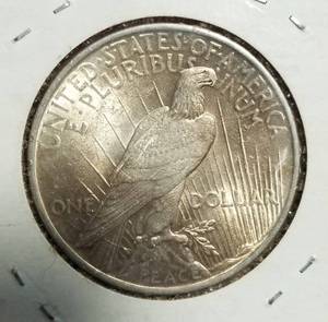 lot 29 image: 1924 PEACE SILVER DOLLAR BU