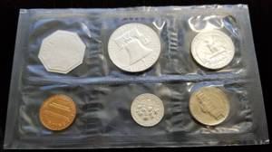 lot 30 image: 1962 US PROOF SET 90% SILVER HALF QUARTER DIME