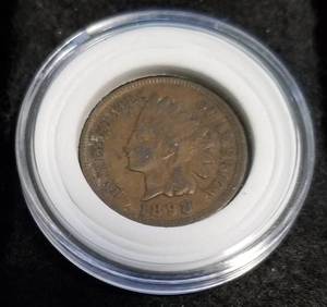 lot 37 image: 1898 INDIAN HEAD CENT IN AIRTITE