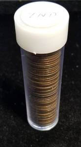 lot 51 image: ROLL OF 50 MIXED DATE INDIAN HEAD CENTS COMMON DATE G-VG