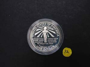1986-S Proof Statue of Liberty Silver Comm. Dollar Price Guide $39.00