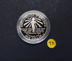 1986-S Proof Statue of Liberty Silver Comm. Dollar Price Guide $39.00