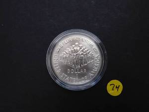 1987-P Mint State We the People Silver Comm. Dollar Price Guide $42.00