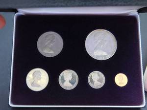 1973 First British Virgin Islands Proof Set with Silver Dollar and Original Mint COA and Package