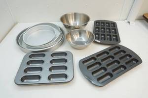 Baking pans, mixing bowls