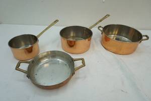 copper pots and pans