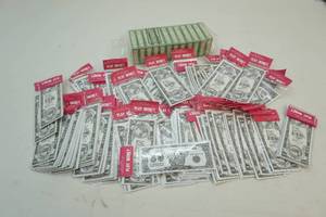 Playing cards, fake money