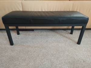 Parsons Black Leather Dining Bench from Room and Board
