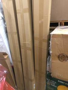 lot 24 image: Lot of 15 Sorted pallet of Vine-Light Mocha 3.5 in. Vertical Blind- see pictures