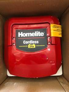 lot 19 image: Homelite 24 Volt Replacement Cordless Battery for Electric Lawn Mower- open box not used - see pictures