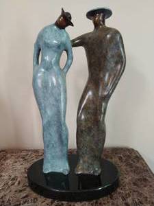 lot 2 image: Guilloume Empathy Bronze Sculpture