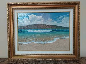 lot 17 image: Beach Painting by Jacquelynn Kresman