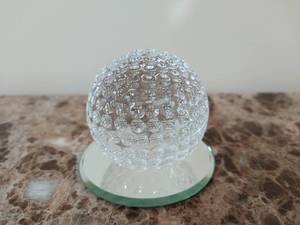 lot 24 image: Waterford Crystal Golf Ball with Mirror