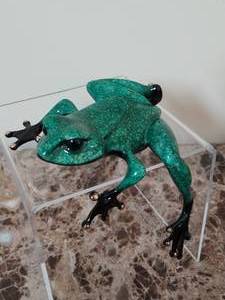 lot 52 image: Tim Cotterill Frogman Enameled Bronze Metal Figurine
