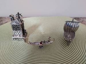lot 57 image: Three Metal Decor Items- Includes Two Sterling
