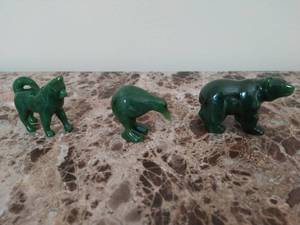 lot 58 image: Three Stone Animal Figurines