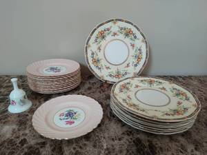 lot 65 image: Collection of China Plates and Bell