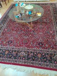 lot 75 image: Large Raspberry Colored Area Rug