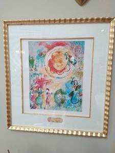 lot 131 image: Marc Chagall La Frandole Dete Framed Artwork