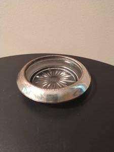 lot 214 image: Sterling & Glass Ashtray