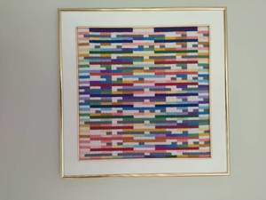lot 142 image: Framed Woven Wall art