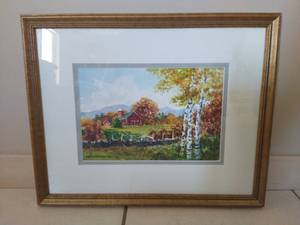 lot 148 image: Autumn Birch Watercolor by Keith Hoffman