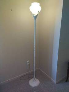 lot 153 image: Floor Lamp with Glass Shade
