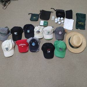 lot 258 image: Collection of Golf Attire and Supplies