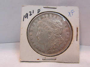 lot 6 image: 1921-D Morgan Silver Dollar