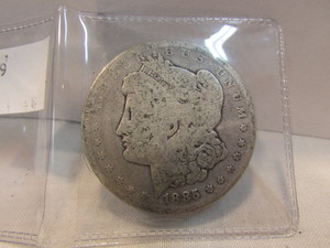 lot 9 image: 1885 Morgan Silver Dollar