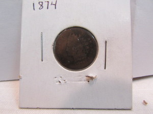 lot 17 image: 1874 Indian Head One Cent