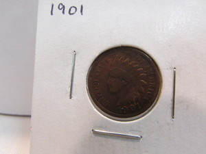 lot 21 image: 1901 Indian Head One Cent
