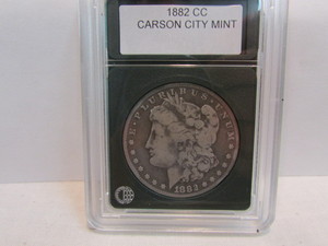 lot 50 image: 1882-CC Morgan Silver Dollar