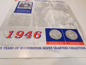 lot 52 image: 1946 Silver Quarters
