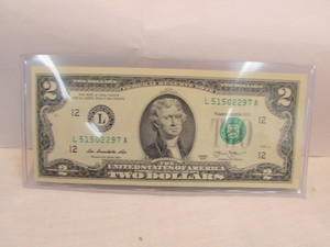 lot 56 image: 2013 Two Dollar Bill