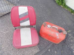 lot 6 image: Gas Can and Boat Seat