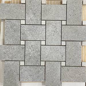 lot 545 image: 30 Sheets Sichenia Lecave Limestone Grigio Italian Porcelain Mosaic Tile