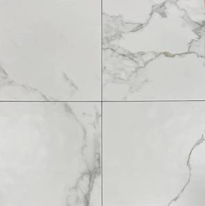 lot 547 image: 170 Sq Ft Sichenia Marmo-Pietra Calcutta 18 x 18 Italian Porcelain Tile