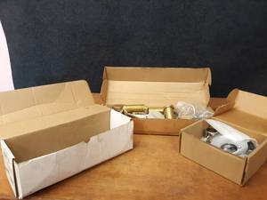lot 1944 image: Brass Pipes, Faucet Parts and 58 Threaded Rods (12  about 13 Each)