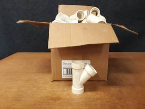 lot 2007 image: Lot of (40) 1-12 Sch40 PVC Wye Pipe Fittings
