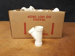 lot 2009 image: Lot of (40) 1-12 Sch40 PVC Wye Pipe Fittings