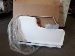 lot 2041 image: NEW IN BOX - Bradley Left Hand Folding Shower Seat - Attaches to Shower Wall