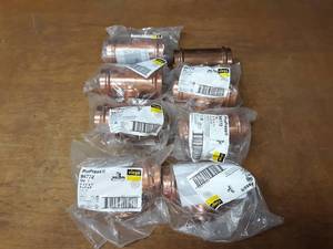 lot 2049 image: VIEGA ProPress Copper Fittings - (8) 2 x 2 x 1 Tees