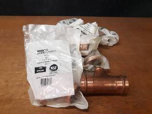lot 2056 image: NIBCO PressSystem Copper Fittings - (8) 2 x 2 x 1 Reducing Tees